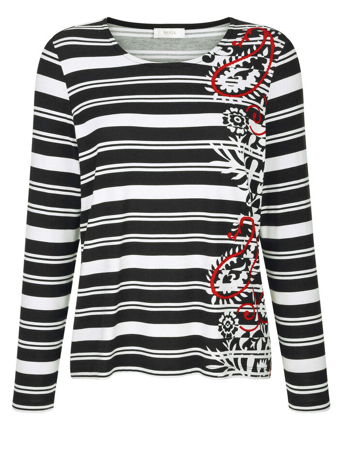 Shirt  mit roten Farbakzenten 