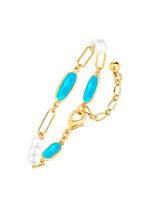 Schmuckset, 3-teilig, aus Messing mit Kristallsteinen 