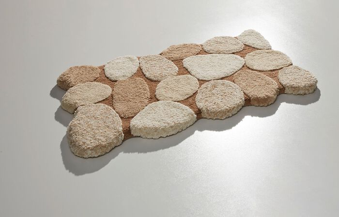 Badgarnitur mit rutschhemmender R&uuml;ckseite BEIGE