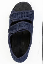 Bequeme Damen-Hausschuhe, Weite H, mit herausnehmbarem Fu&szlig;bett MARINE