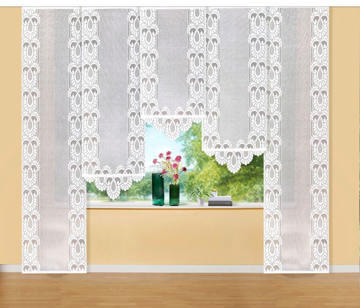 Sch&ouml;ne Schiebegardine mit geradem Abschluss 