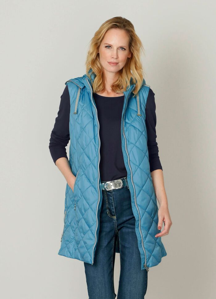 Steppweste mit dekorativem Zierband 