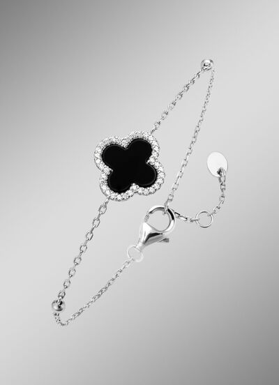 Kleeblatt-Armband aus Silber  Kleeblatt-Armband aus Silber