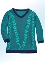 Pullover mit feinem Ringeldessin 