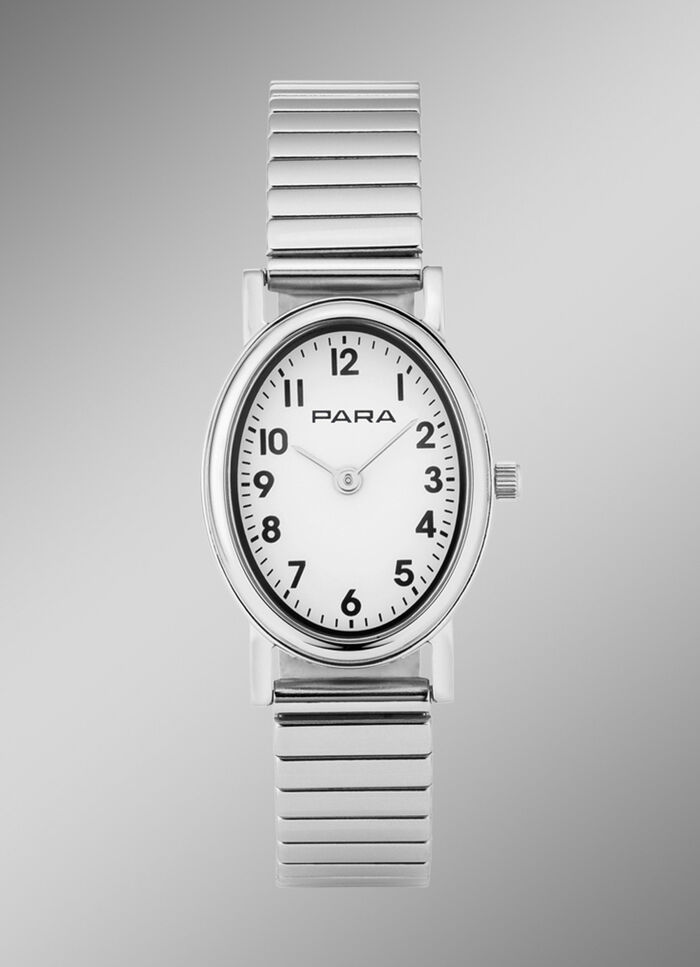 Para-Quartz-Damenuhr mit Edelstahlgehäuse 