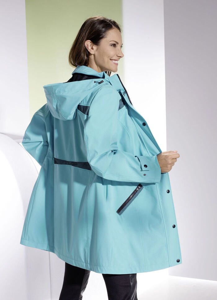 Funktions-Longjacke mit abnehmbarer Kapuze 