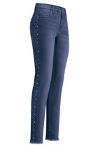 Edel-Jeans mit tollen Zierperlen DUNKELBLAU