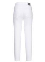 Edel-Jeans mit effektvollen Strasssteinen WEISS