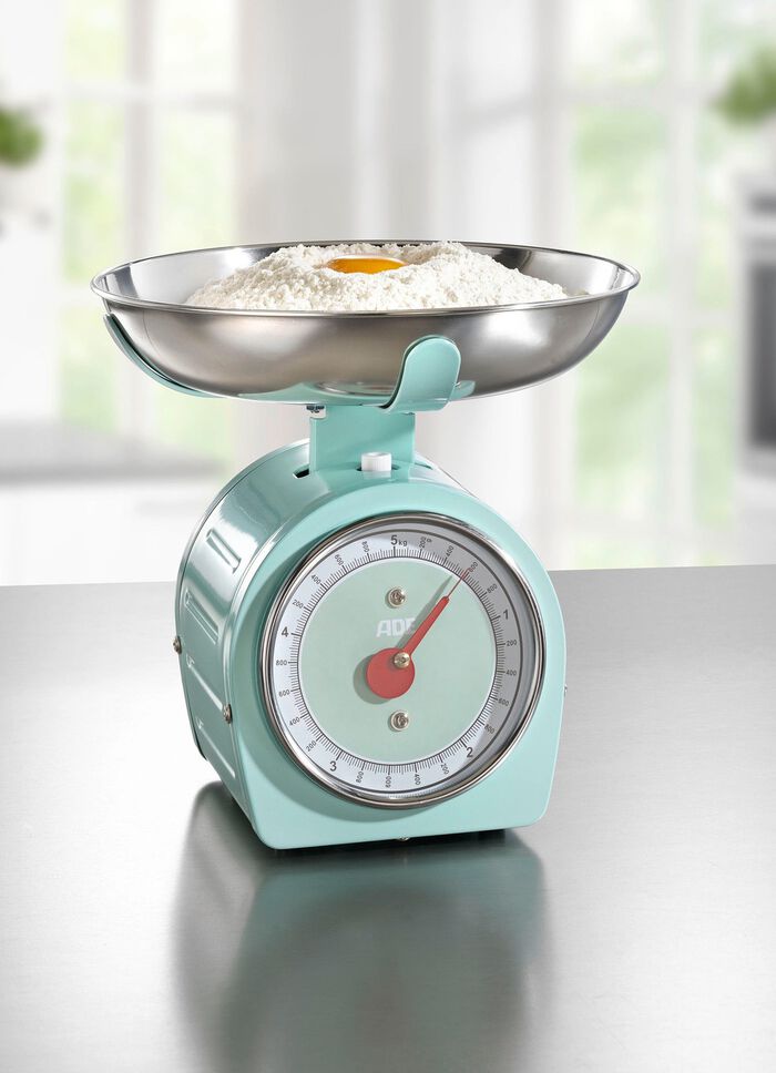 K&uuml;chenwaage im Retro-Design ohne Batterien 
