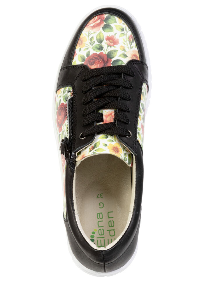 ELENA EDEN, stilvolle Damen-Sneaker, Weite G, mit herausnehmbarem Fu&szlig;bett SCHWARZ