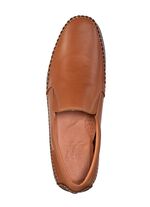 GINO GALANTE, leichte Herren-Slipper, mit Gummizug COGNAC-BRAUN