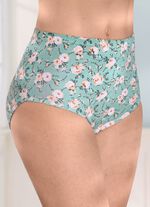 Viererpack Slips mit h&uuml;bschem Blumendessin 