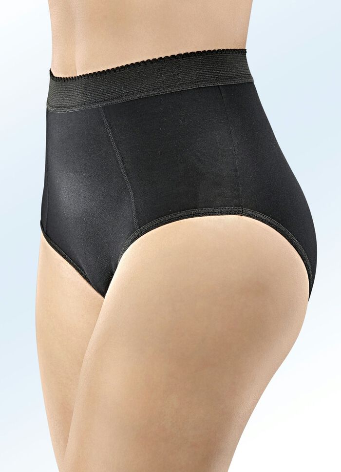 Fünferpack Formslips mit verstärkter Bauchpartie 3X SCHWARZ, 2X WEISS