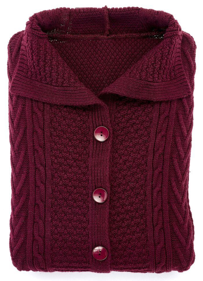 Strickjacke in Strukturmix BORDEAUX