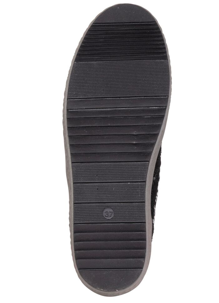 ELENA EDEN, schicke Damen-Boots, Weite H, mit herausnehmbarem Fu&szlig;bett SCHWARZ