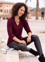 Shirt-Tunika mit V-Ausschnitt 