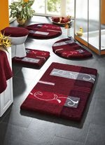 Supersoft Badgarnitur mit rutschhemmender Latexierung ROT