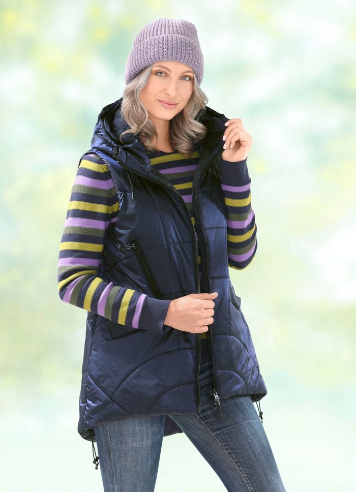 Weste mit Zier-Rei&szlig;verschl&uuml;ssen 