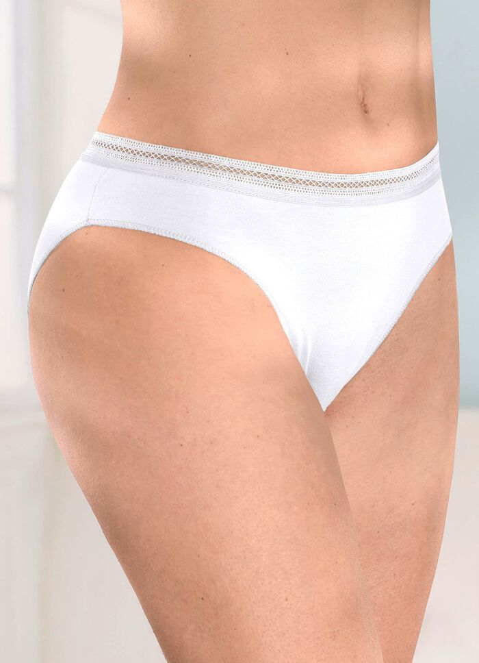 Viererpack Slips mit dekorativem Elastikbund 