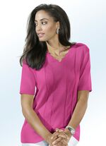 Pullover mit dekorativem Ausschnitt FUCHSIA