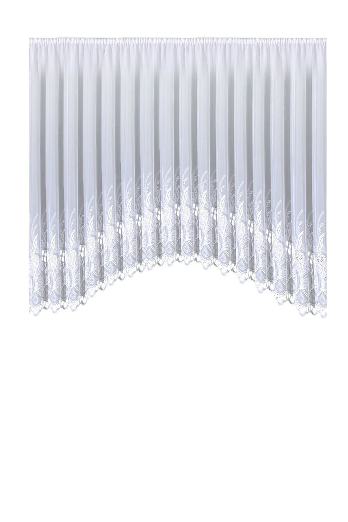 C-Bogen-Store mit hochwertiger Plauener Stickerei 