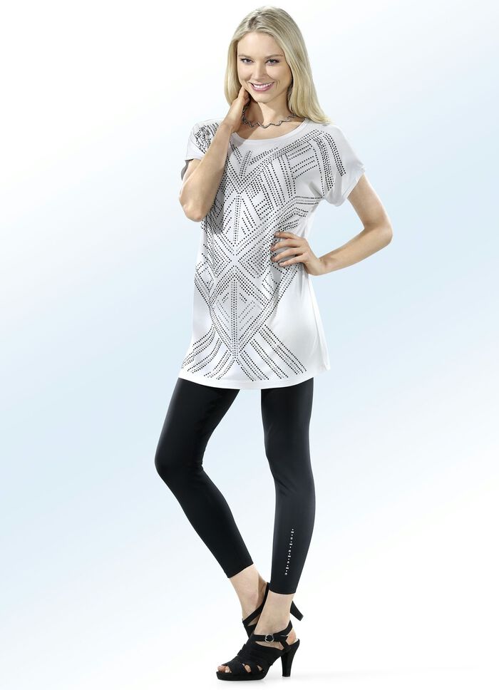 Leggings mit edel gl&auml;nzendem Ziermotiv 