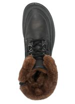 Schn&uuml;r-Booties mit echtem Lammfellfutter 