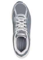 SKECHERS, sportliche Damen-Sneaker, mit herausnehmbarem Fu&szlig;bett SILBER-GRAU