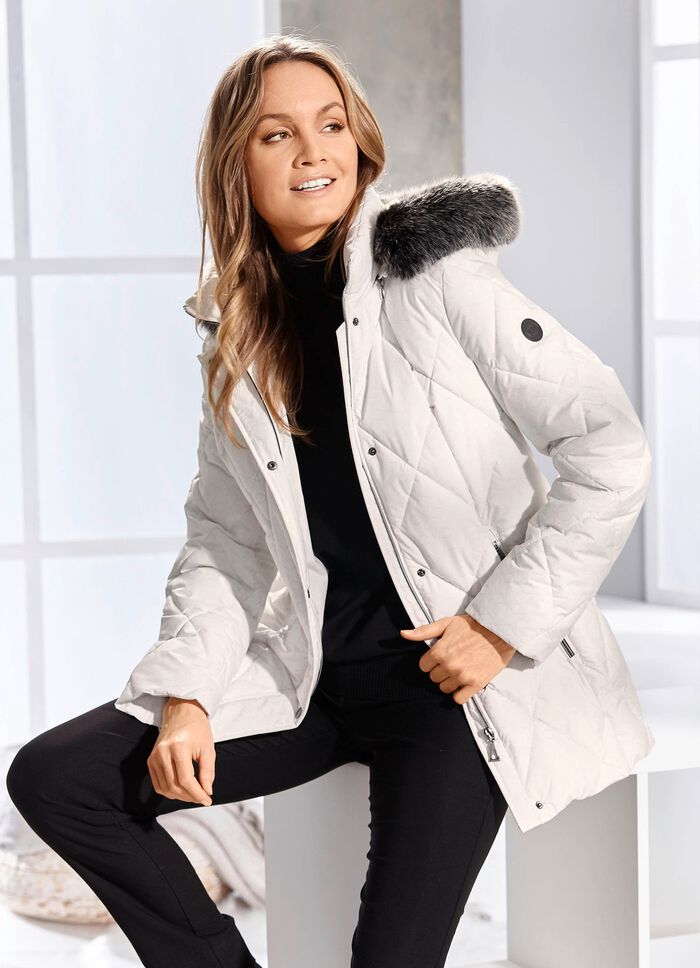 Jacke mit Rei&szlig;verschluss an den Seitenschlitzen 