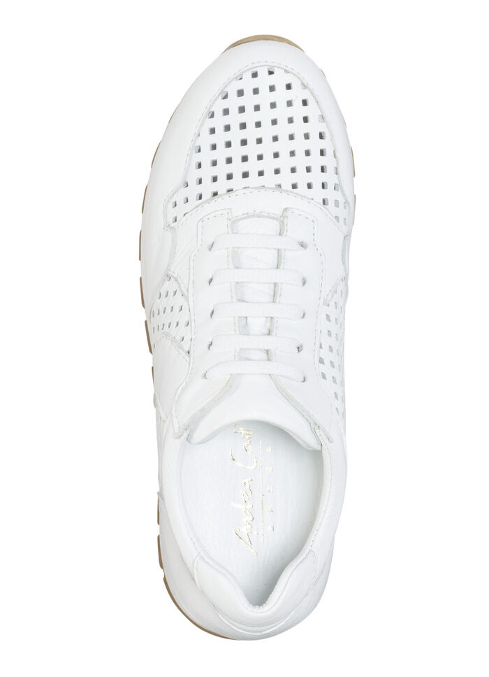 Andrea Conti Sneaker aus Nappaleder WEISS