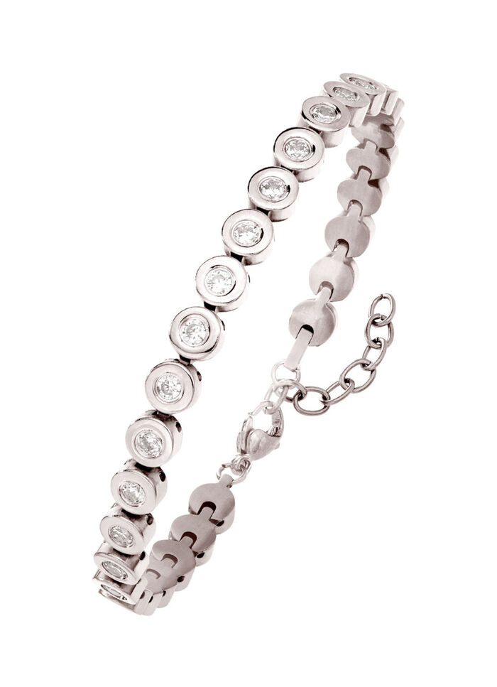 Armband aus Titan mit synth. Zirkonia 