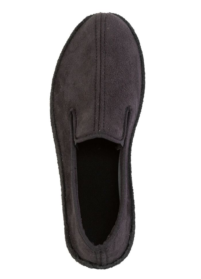 Hausschuh aus Veloursmaterial SCHWARZ