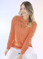 Pullover in Mustermix MANDARINE