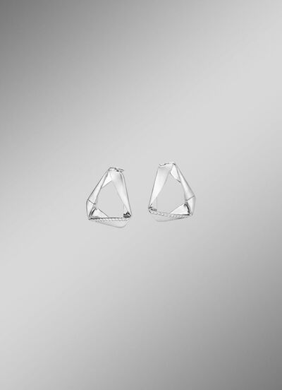 Moderne Klappcreolen mit Zirkonia 