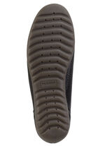 Waldläufer, bequeme Damen-Slipper, Weite H, mit herausnehmbarem Fußbett SCHWARZ