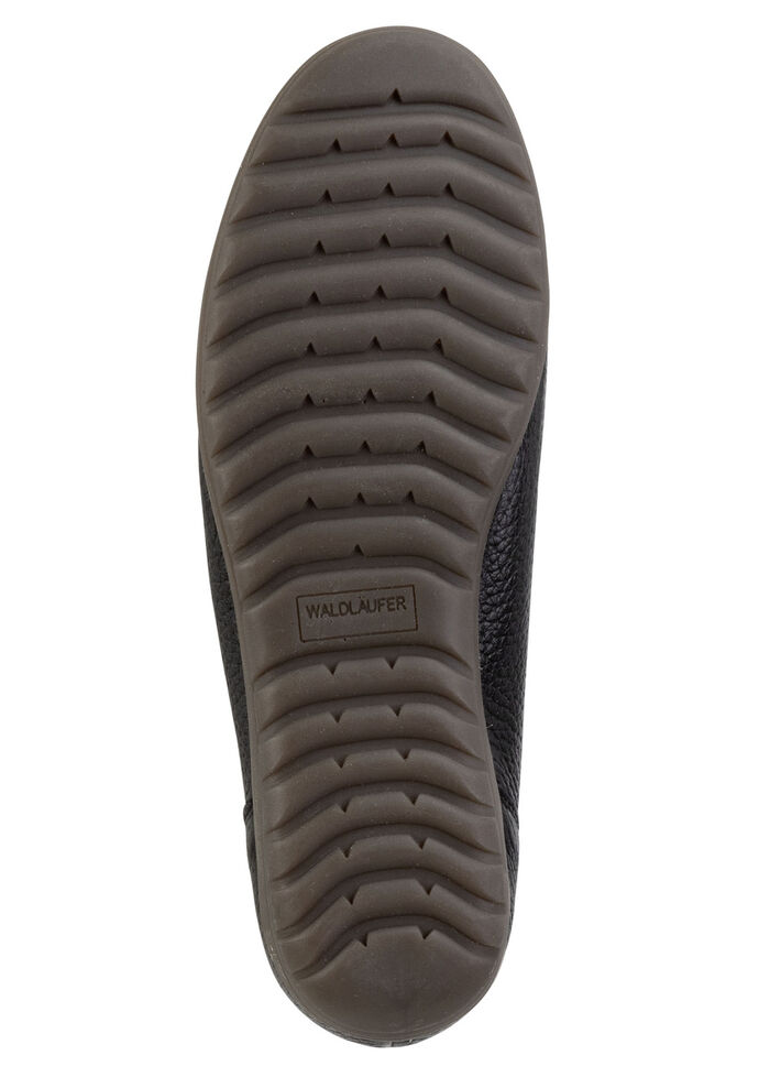 Waldläufer, bequeme Damen-Slipper, Weite H, mit herausnehmbarem Fußbett SCHWARZ