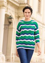 Pullover mit Wellen-Ringeldessin 