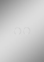 Schicke Creolen in Wei&szlig;gold 585/- fein 