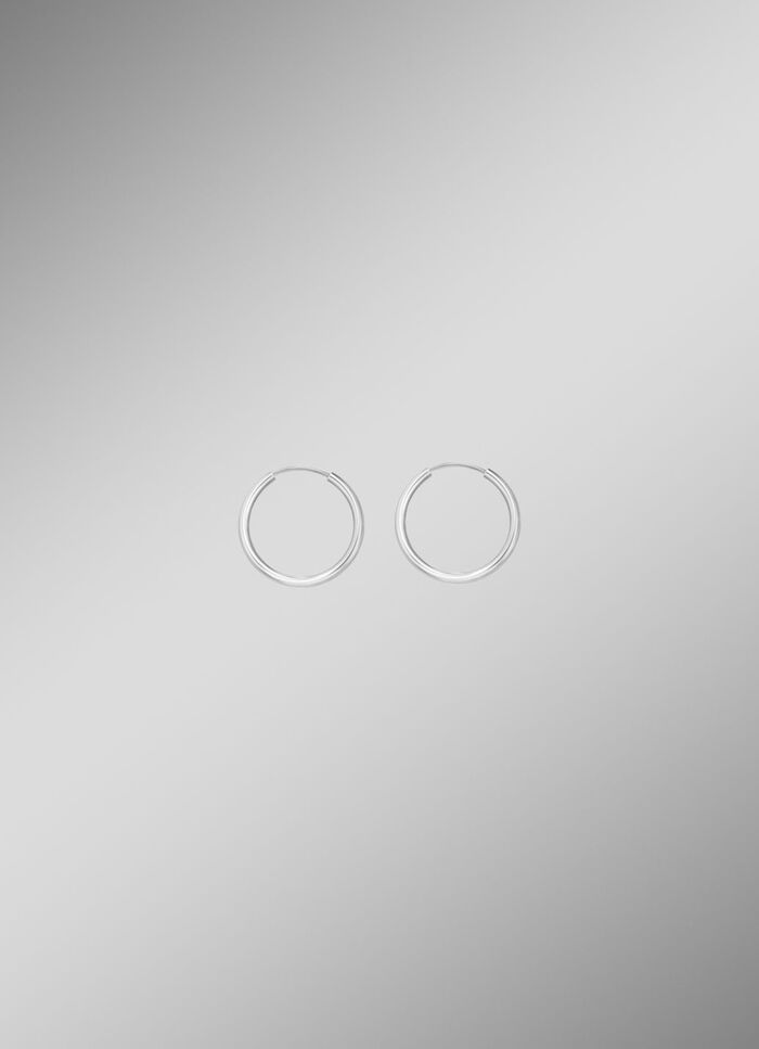 Schicke Creolen in Wei&szlig;gold 585/- fein 