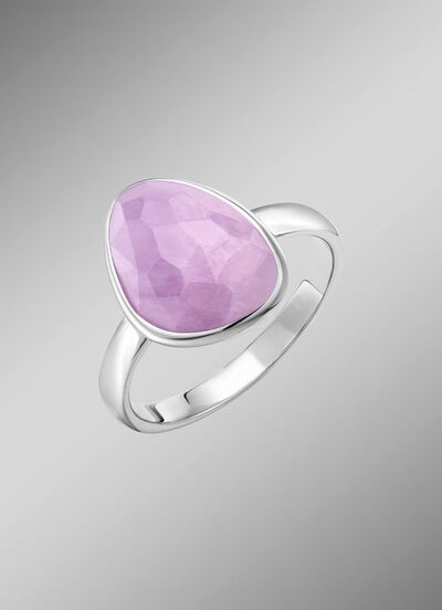 Sch&ouml;ner Damenring mit echt facettiertem Amethyst 