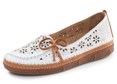 ELENA EDEN, sommerliche Damen-Slipper, Weite H, mit herausnehmbarem Fu&szlig;bett 