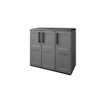 Gartenschrank mit soliden Stahlscharnieren GRAU