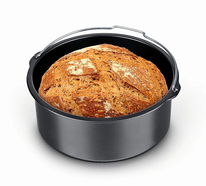 Energiesparende Hei&szlig;luftfritteuse SCHWARZ-SILBER