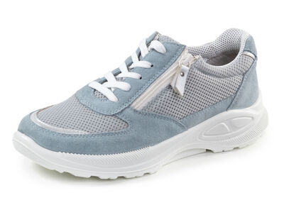 Schnürschuh aus Meshmaterial und Veloursleder  Schnürschuh aus Meshmaterial und Veloursleder