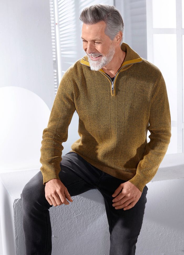 "Milano Italy"-Troyer mit kurzem Rei&szlig;verschluss in 2 Farben 