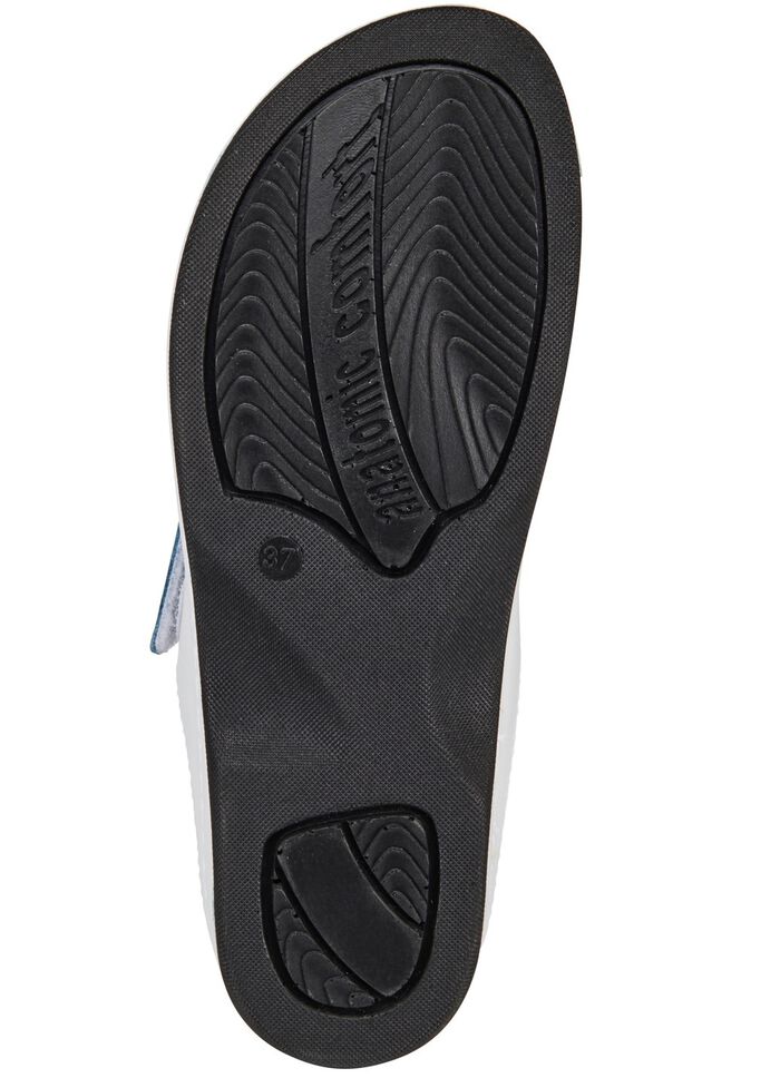 ELENA EDEN Pantolette mit Kontrast-Eins&auml;tzen WEISS