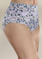 Viererpack Slips mit farbharmonischem Floraldessin