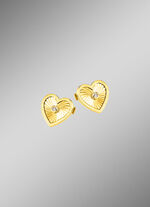 Diamantierte Herz-Ohrstecker 