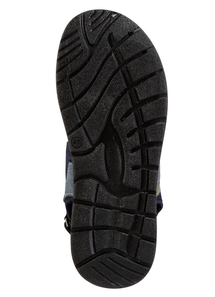 Sandale aus Synthetik und Textil BLAU-GRAU