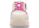Remonte Schn&uuml;r-Sneaker aus Nappaleder CREME-BUNT